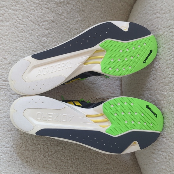 Adidas Adizero Takumi Sen 8 Men's Running Shoes in Beam Yellow - Picture 12 of 13